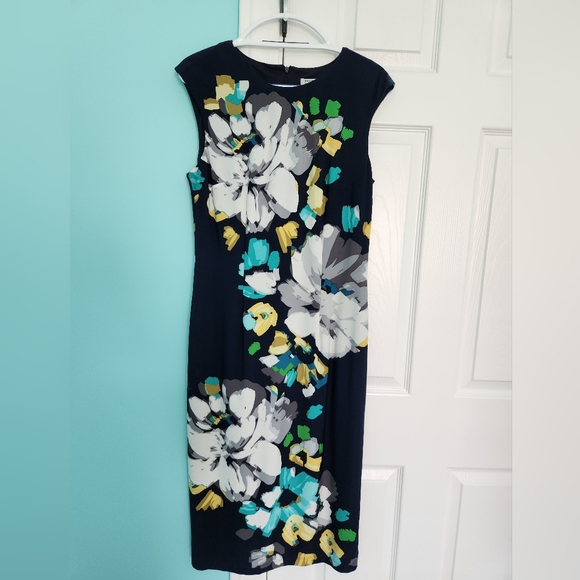 London Style Collection Size 10 Navy Dress - Picture 1 of 3